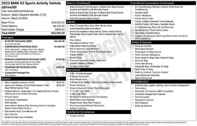 Used 2023 BMW X3 sDrive30i w/ M Sport Package RWD image 5