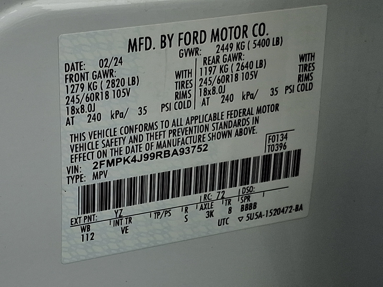 Certified 2024 Ford Edge SEL AWD/4WD image 27
