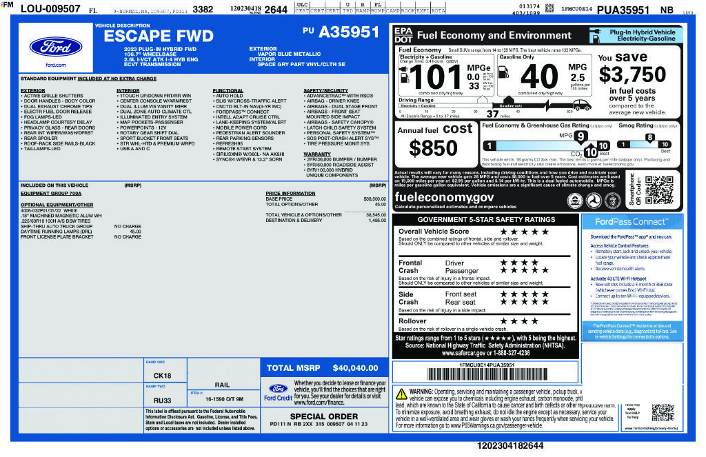 Certified 2023 Ford Escape SE FWD image 5