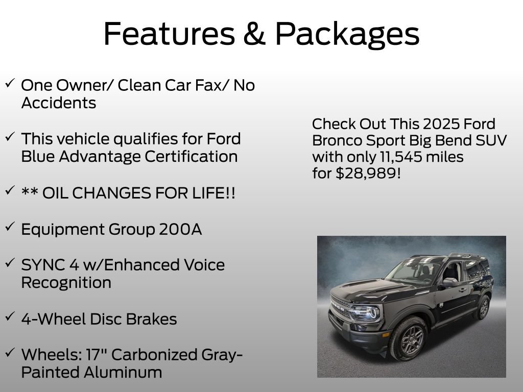 Certified 2025 Ford Bronco Sport Big Bend AWD/4WD image 4
