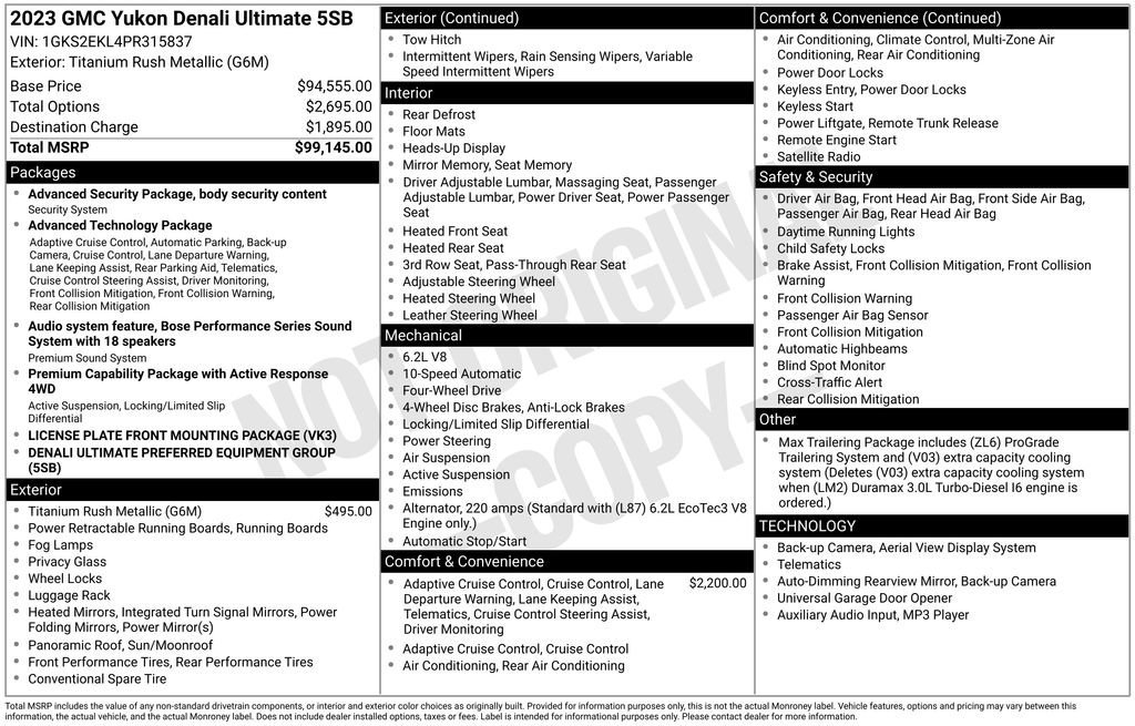 Used 2023 GMC Yukon Denali Ultimate image 33