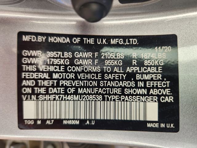 Used 2021 Honda Civic Sport image 24