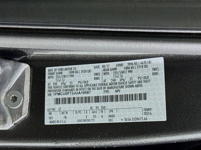 Certified 2018 Ford Escape S image 29