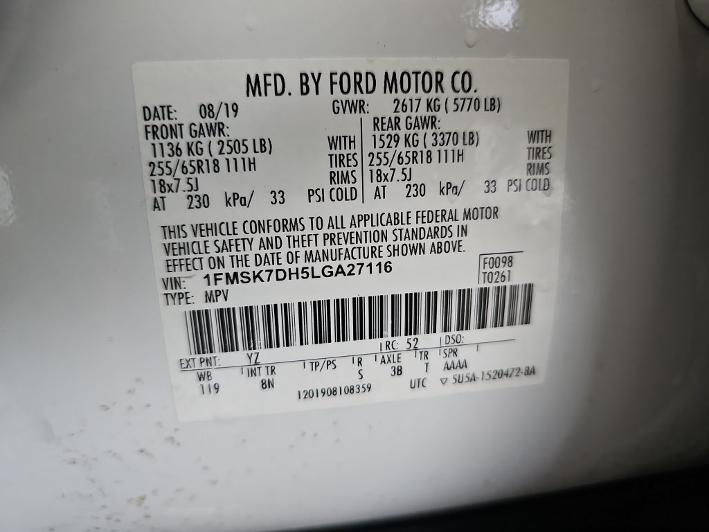 Certified 2020 Ford Explorer XLT RWD image 34
