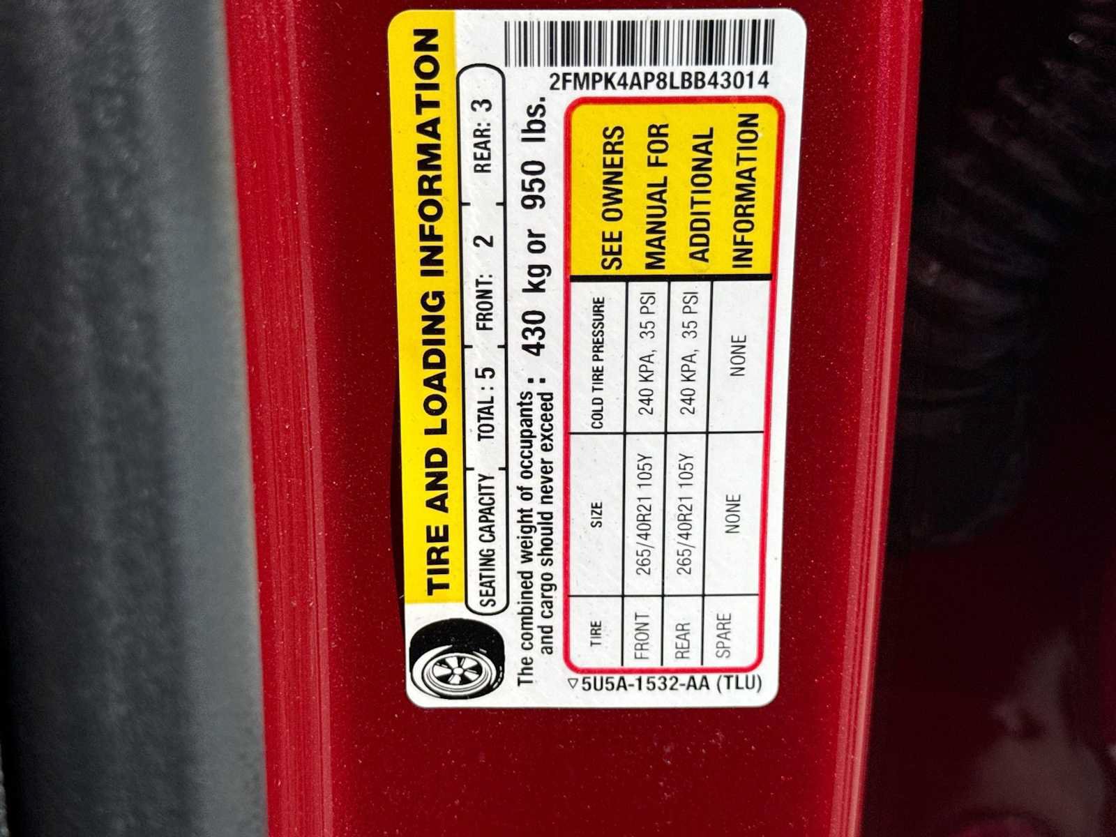 Certified 2020 Ford Edge ST w/ Equipment Group 401A AWD/4WD image 36