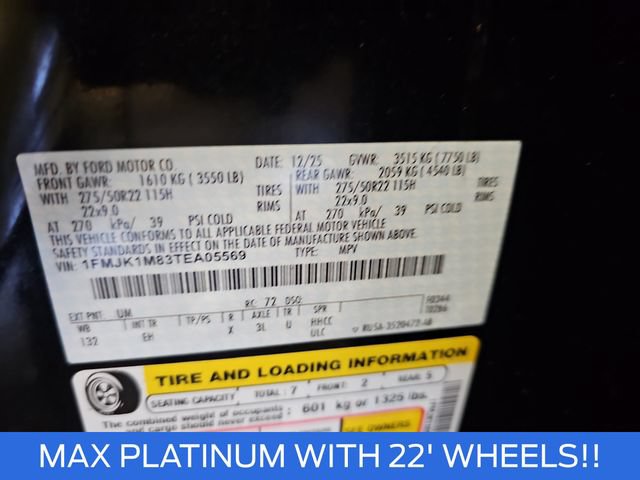 Certified 2026 Ford Expedition Max Platinum w/ Driver's Package AWD/4WD image 35