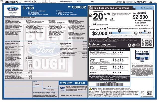 Certified 2021 Ford F150 XLT w/ Equipment Group 302A High image 38