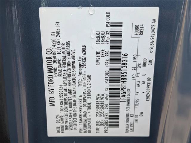 Certified 2024 Ford Mustang Coupe RWD image 22
