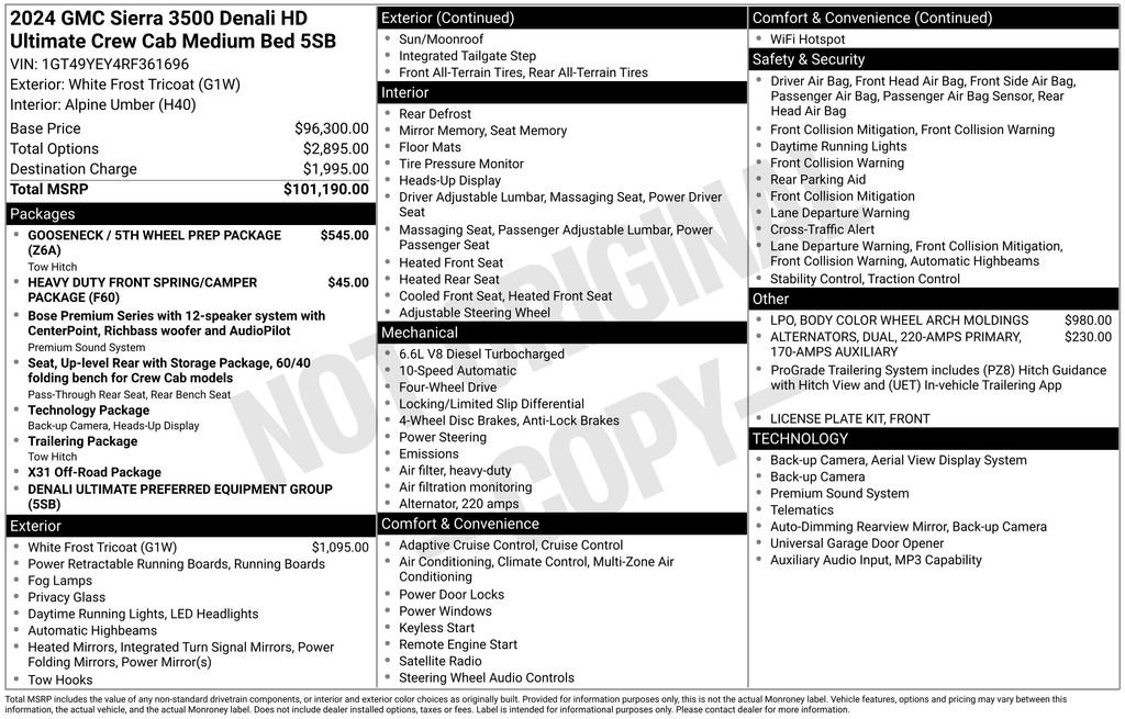 Used 2024 GMC Sierra 3500 Denali Ultimate AWD/4WD image 5