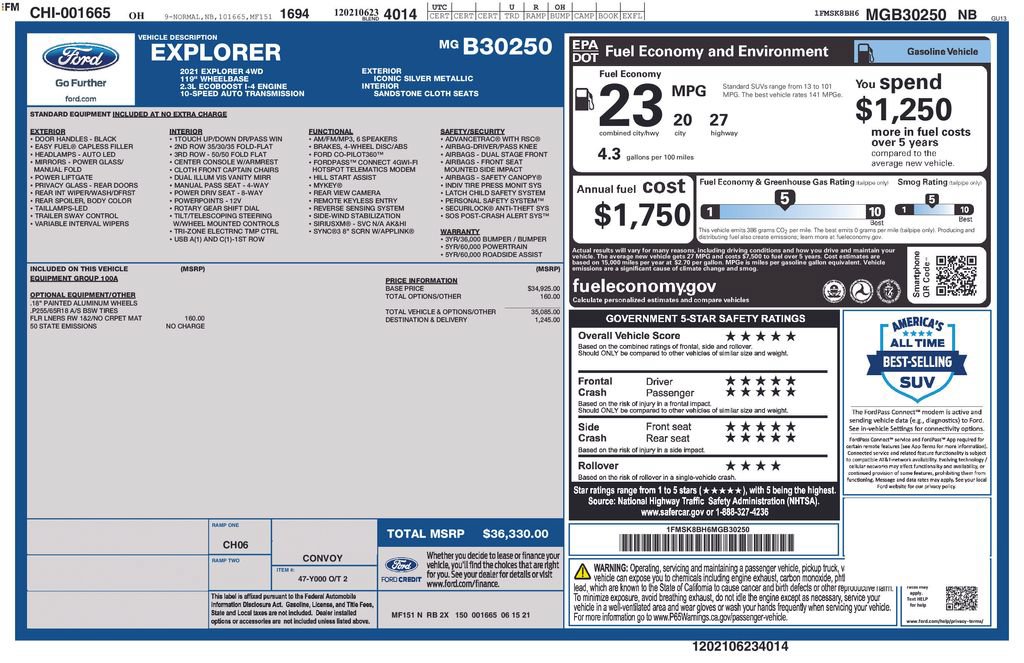 Certified 2021 Ford Explorer 4WD image 5