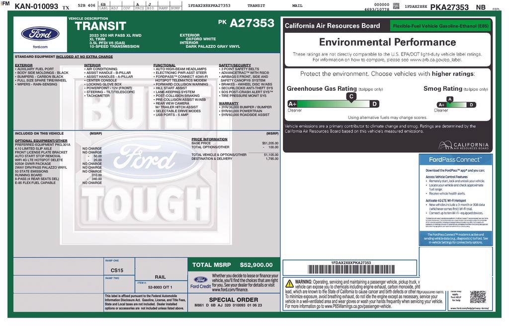 Certified 2023 Ford Transit 350 XL RWD image 5