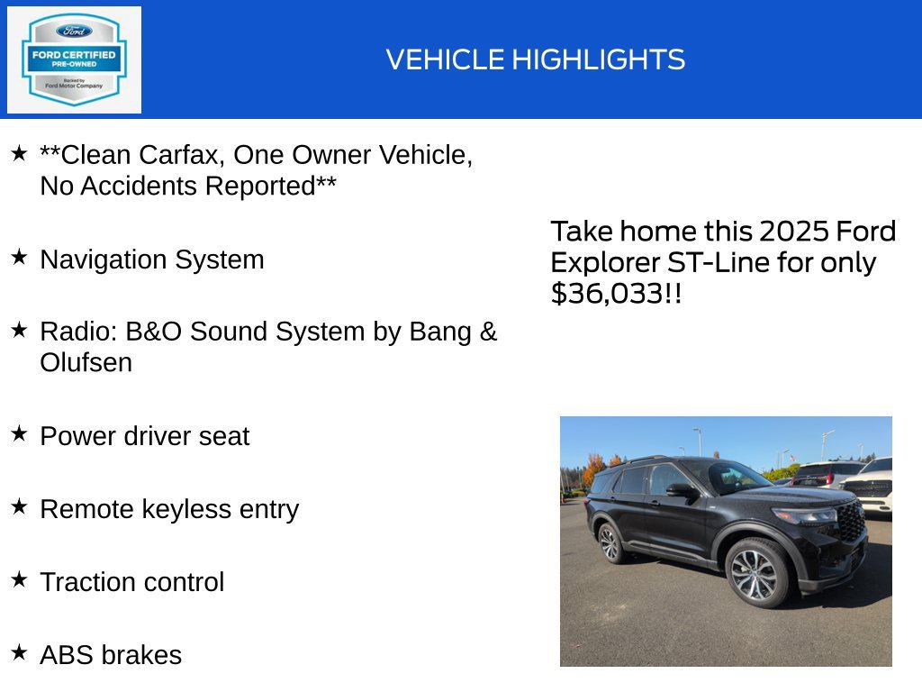 Certified 2025 Ford Explorer ST-Line AWD/4WD image 18