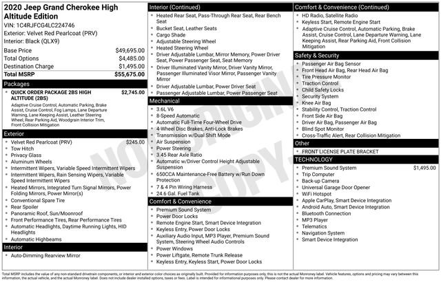 Used 2020 Jeep Grand Cherokee High Altitude image 38