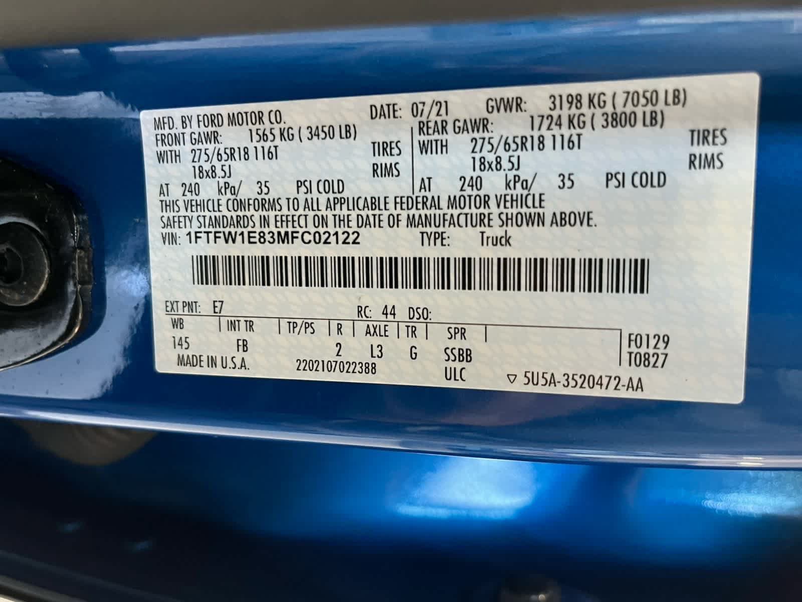 Certified 2021 Ford F150 XLT w/ Equipment Group 302A High AWD/4WD image 19