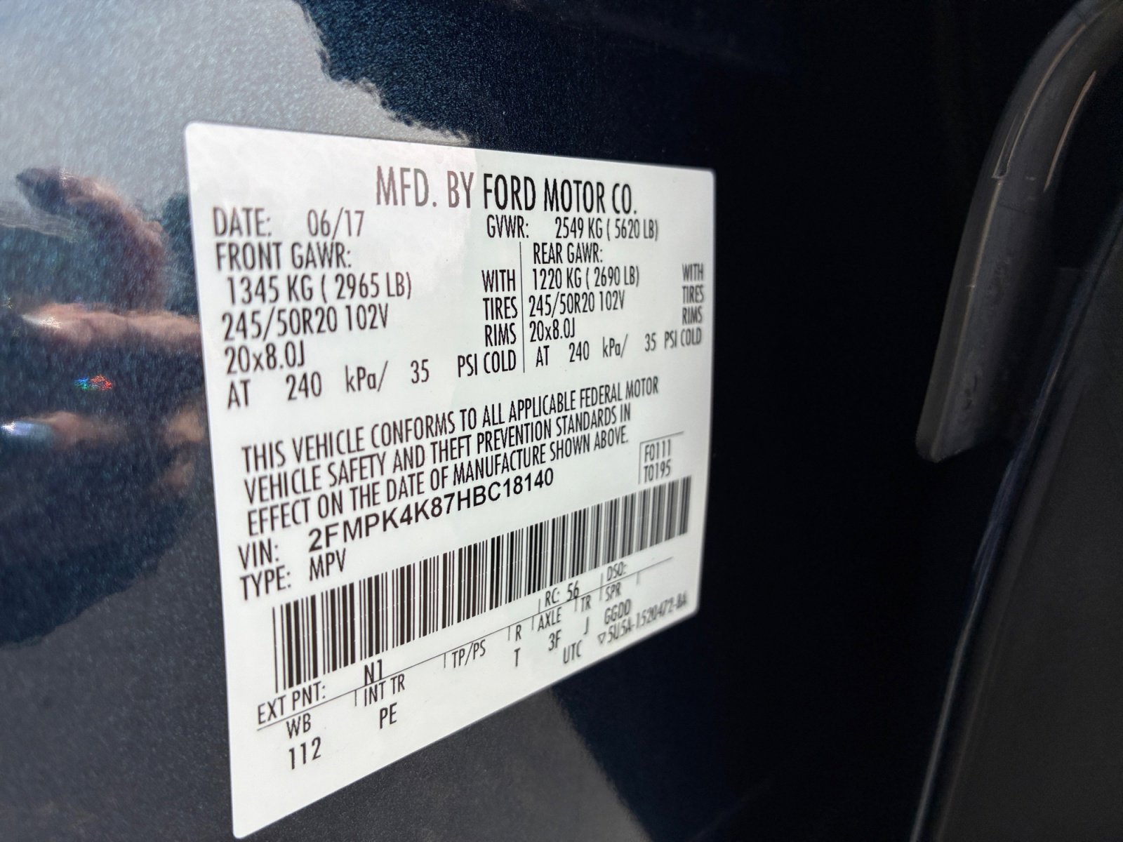 Certified 2017 Ford Edge Titanium w/ Equipment Group 302A AWD/4WD image 25
