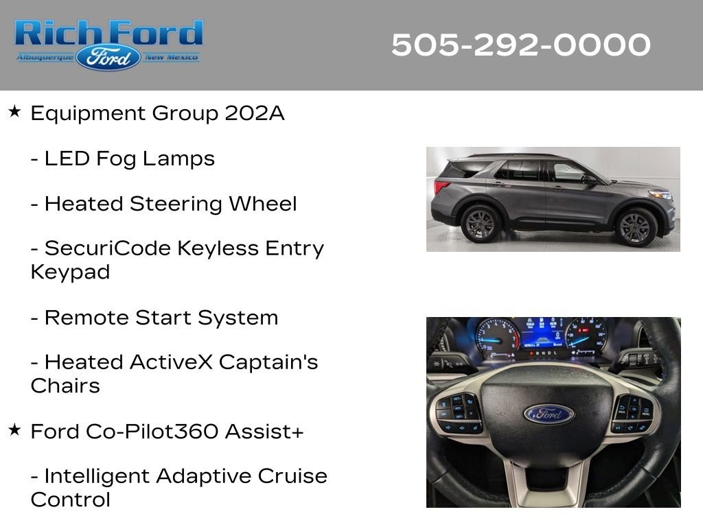 Certified 2024 Ford Explorer XLT w/ Equipment Group 202A RWD image 11