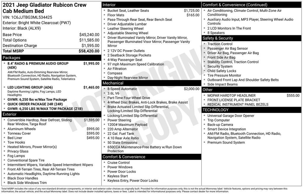 Used 2021 Jeep Gladiator Rubicon image 12