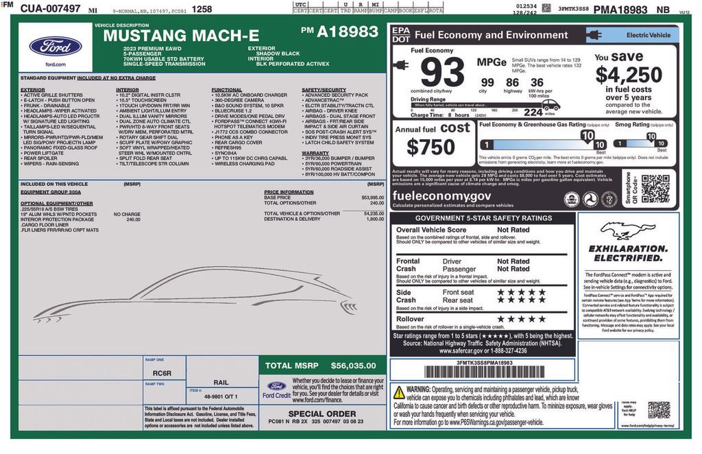 Certified 2023 Ford Mustang Mach-E Premium AWD/4WD image 6