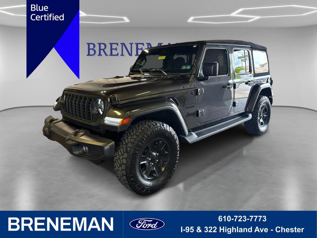 Used 2024 Jeep Wrangler Unlimited Sahara w/ Safety Group AWD/4WD 360° Tour