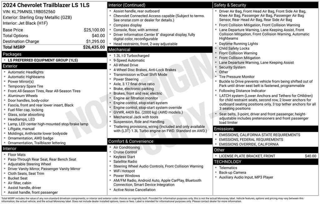 Used 2024 Chevrolet TrailBlazer LS image 33