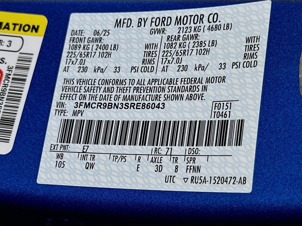 Certified 2025 Ford Bronco Sport Big Bend w/ Convenience Package AWD/4WD image 25