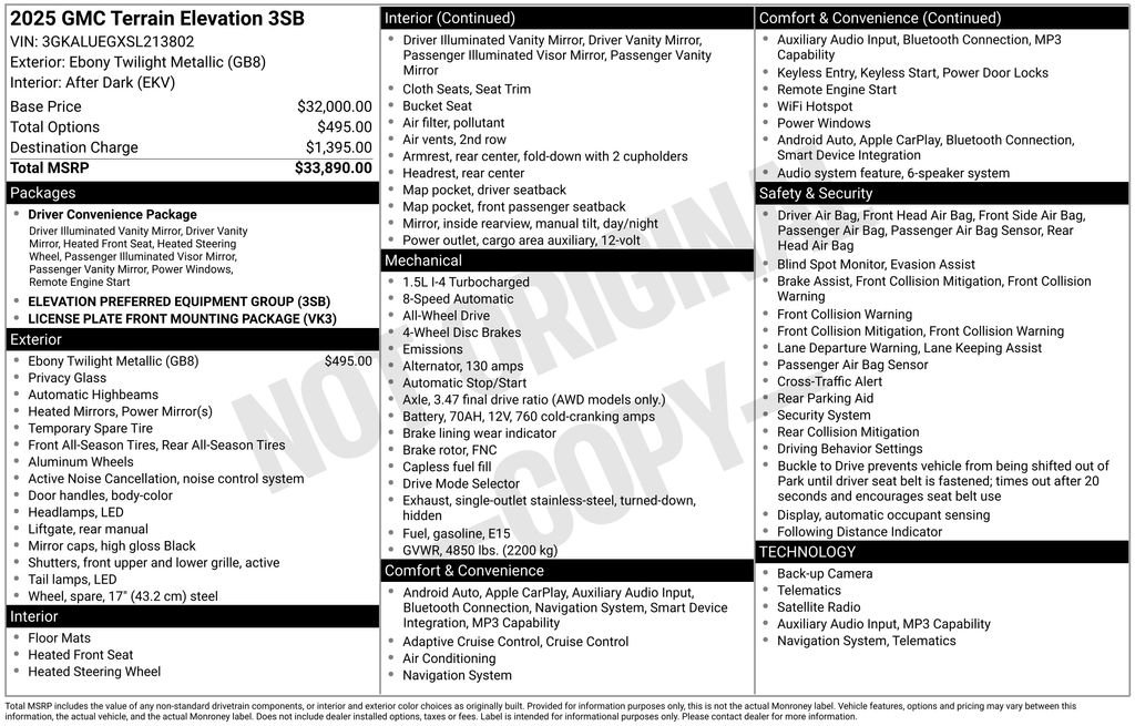 Used 2025 GMC Terrain Elevation image 33