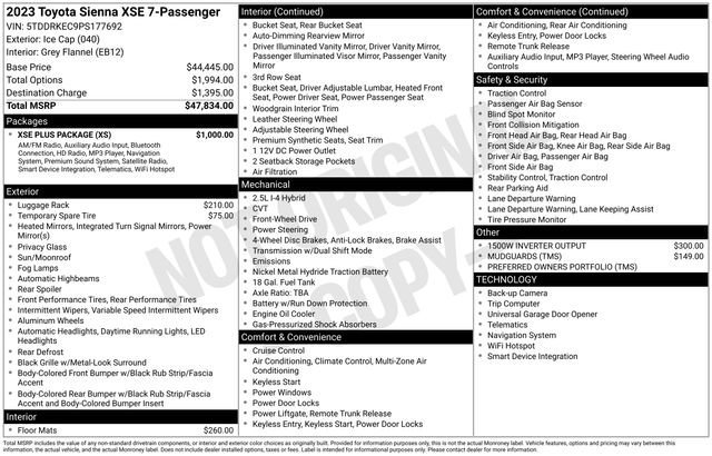 Used 2023 Toyota Sienna XSE w/ XSE Plus Package image 3