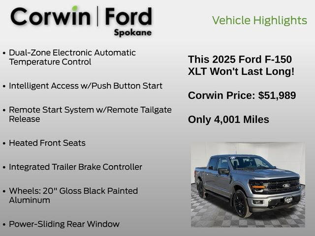 Certified 2025 Ford F150 XLT w/ Equipment Group 302A MID image 37