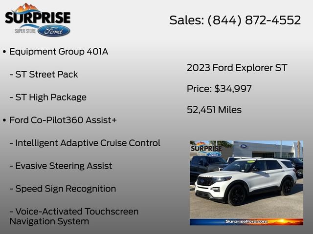 Certified 2023 Ford Explorer ST w/ Equipment Group 401A AWD/4WD image 7