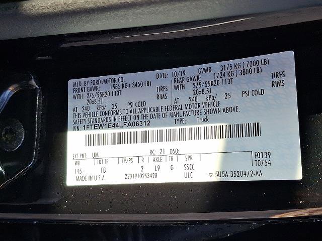 Certified 2020 Ford F150 XLT w/ Equipment Group 302A Luxury image 27