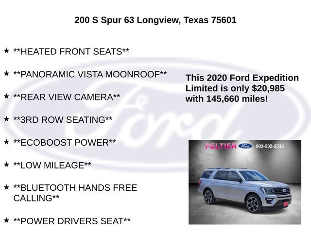 Certified 2020 Ford Expedition Limited w/ Equipment Group 303A RWD image 20