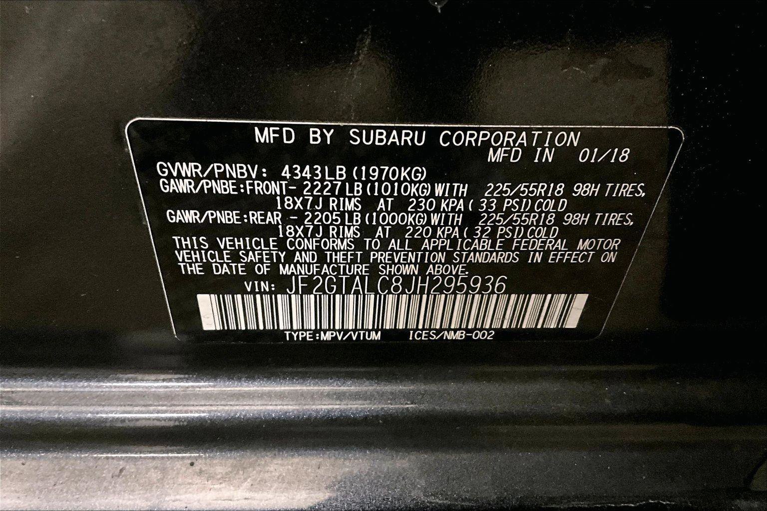 Used 2018 Subaru Crosstrek 2.0i Limited image 32