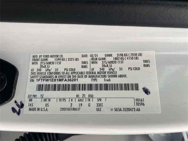 Certified 2021 Ford F150 XLT w/ Equipment Group 302A High image 22