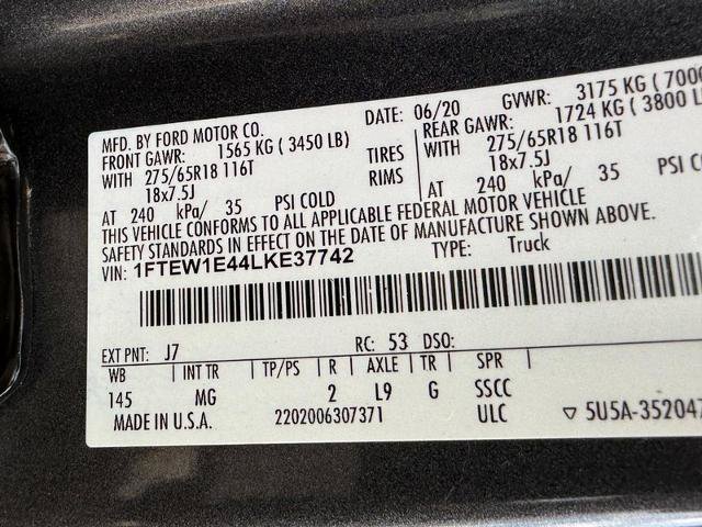 Certified 2020 Ford F150 XLT w/ Equipment Group 302A Luxury AWD/4WD image 23