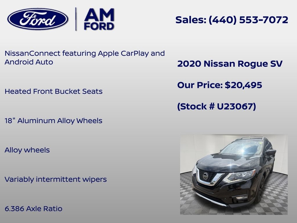Used 2020 Nissan Rogue SV w/ Sun & Sound Touring Package AWD/4WD image 36