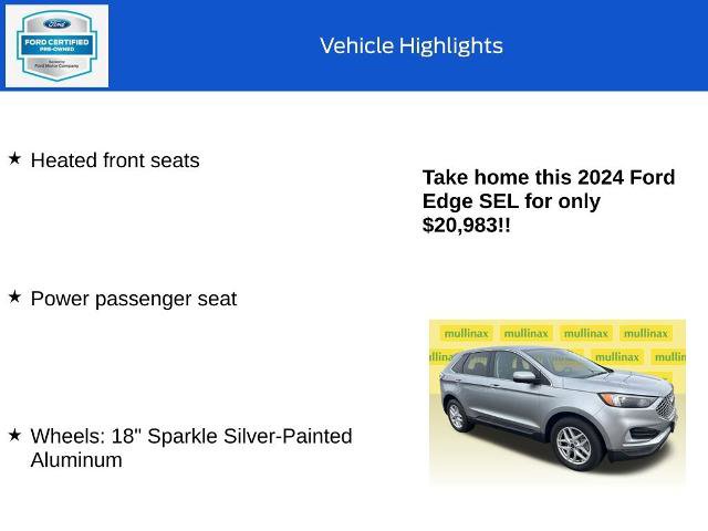 Certified 2024 Ford Edge SEL image 19