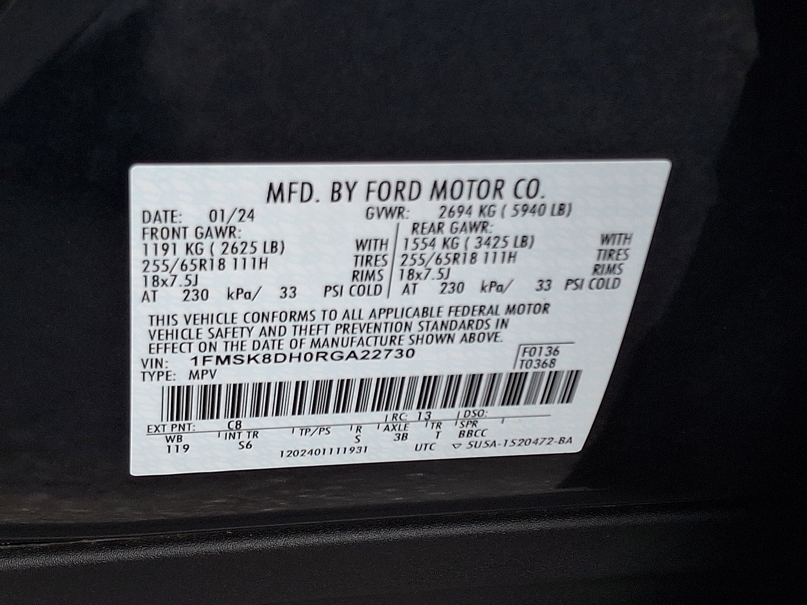 Certified 2024 Ford Explorer XLT w/ Equipment Group 202A AWD/4WD image 27