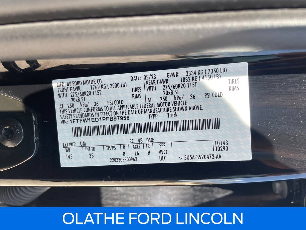 Certified 2023 Ford F150 Platinum w/ Equipment Group 701A High AWD/4WD image 22