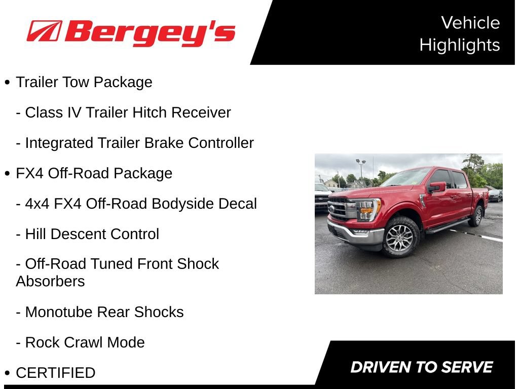 Certified 2021 Ford F150 Lariat w/ FX4 Off-Road Package AWD/4WD image 5