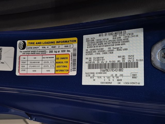 Certified 2024 Ford Mustang GT Premium w/ GT Performance Package RWD image 36