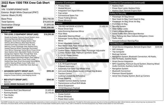 Used 2022 RAM 1500 TRX w/ TRX Level 2 Equipment Group AWD/4WD image 13
