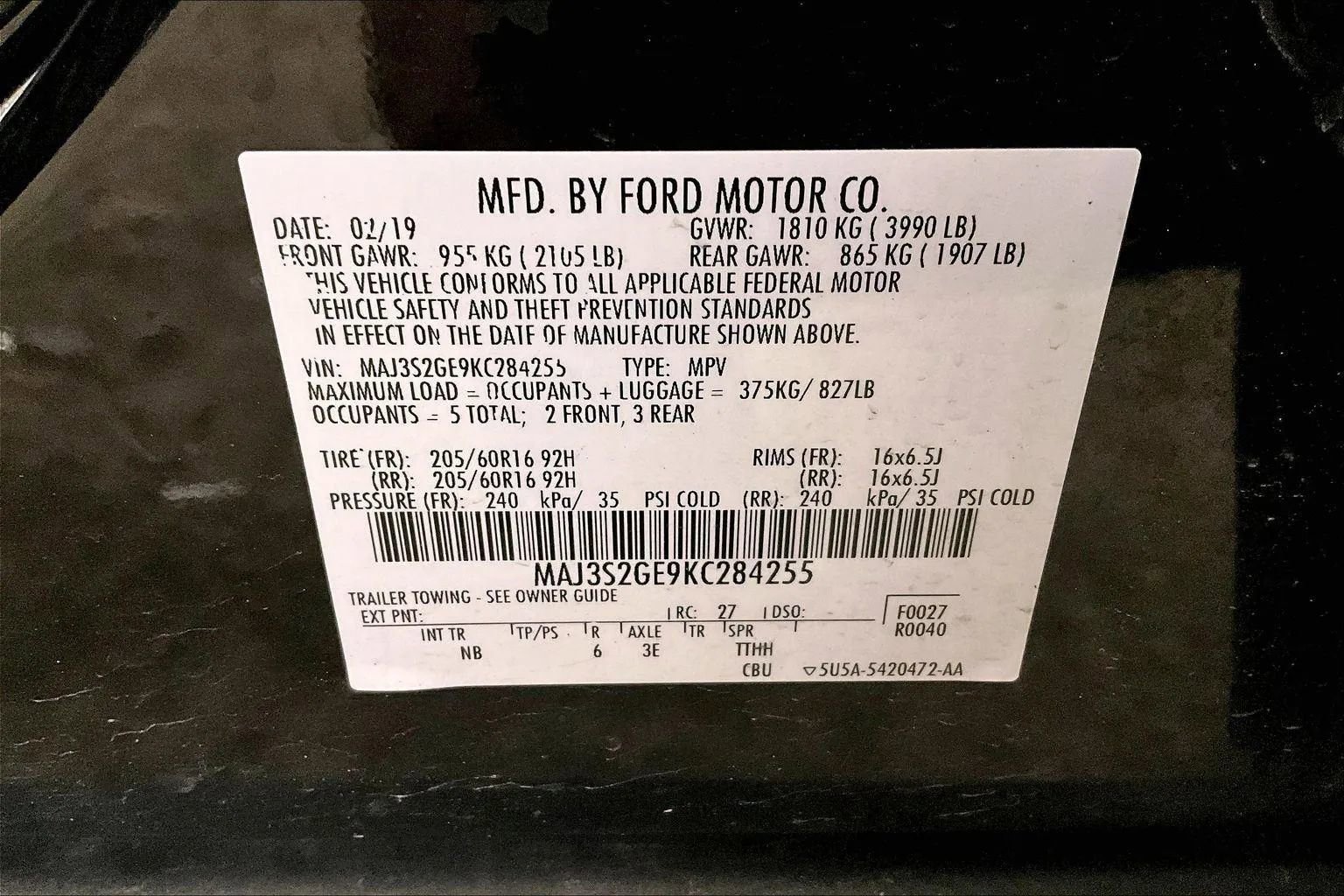 Certified 2019 Ford EcoSport SE w/ SE Convenience Package image 32