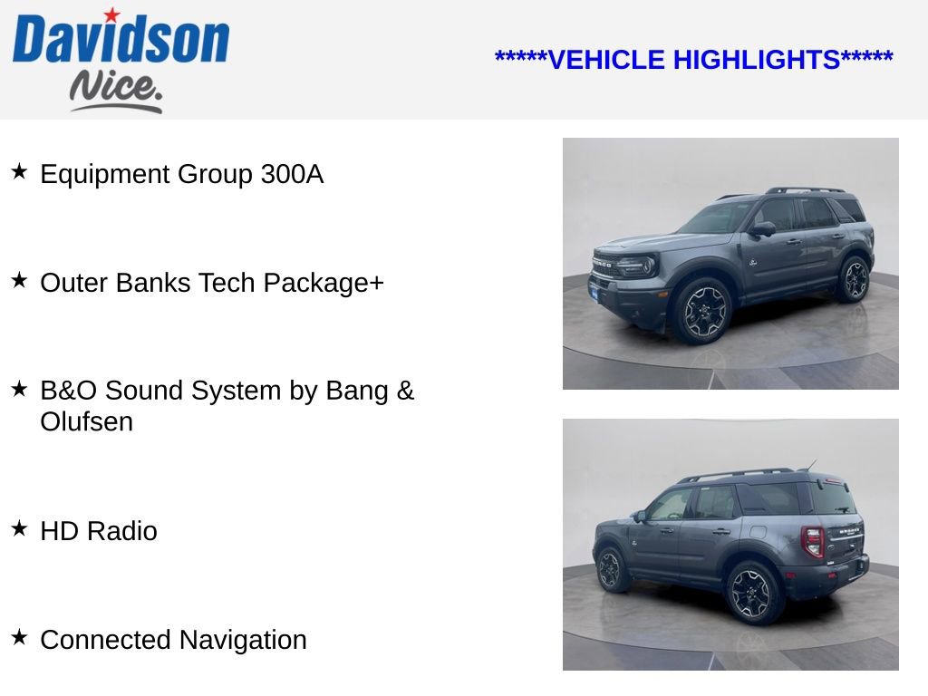 Certified 2025 Ford Bronco Sport Outer Banks w/ Outer Banks Tech Package+ AWD/4WD image 4