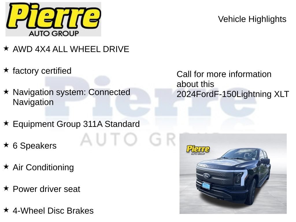 Certified 2024 Ford F150 Lightning XLT AWD/4WD image 2