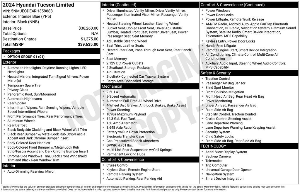 Used 2024 Hyundai Tucson Limited AWD/4WD image 26