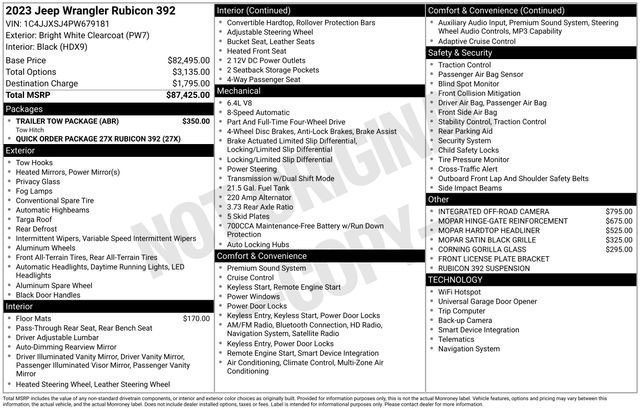 Used 2023 Jeep Wrangler Rubicon 392 w/ Trailer Tow Package image 37