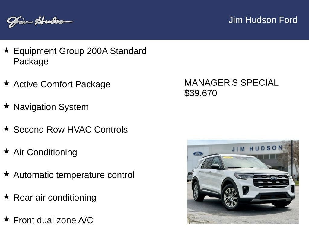 Certified 2025 Ford Explorer Active w/ Active Comfort Package AWD/4WD image 12