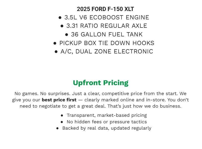 Certified 2025 Ford F150 XLT w/ Equipment Group 301A Standard AWD/4WD image 2