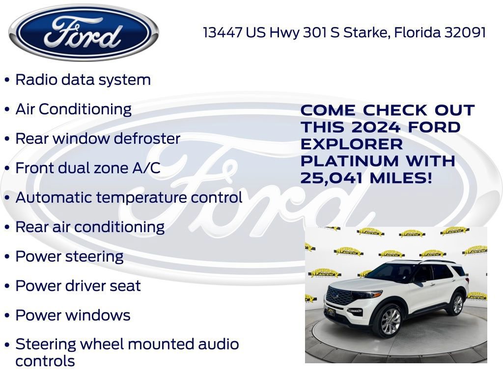 Certified 2024 Ford Explorer Platinum w/ Technology Package image 28