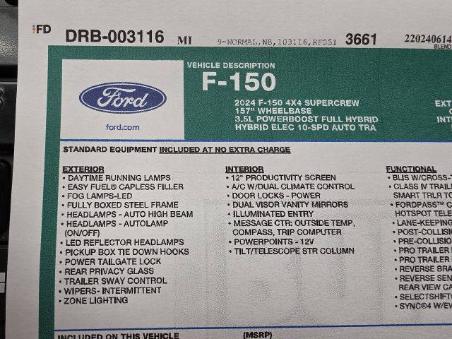Certified 2024 Ford F150 XLT w/ Equipment Group 302A MID AWD/4WD image 24